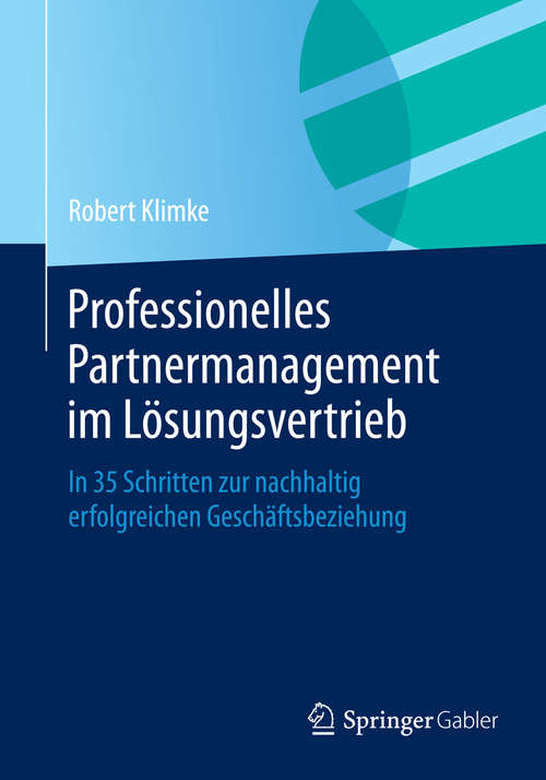 Book cover of Professionelles Partnermanagement im Lösungsvertrieb