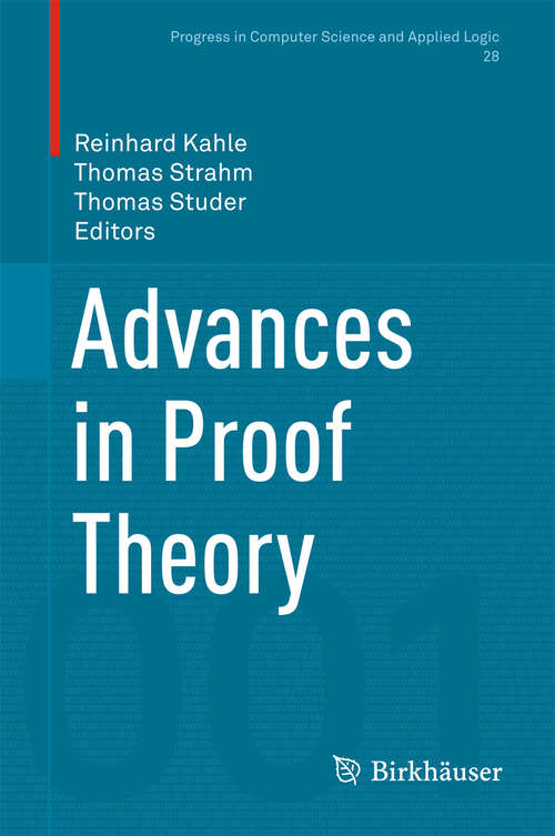 Book cover of Advances in Proof Theory