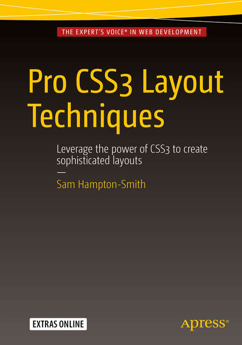 Book cover of Pro CSS3 Layout Techniques