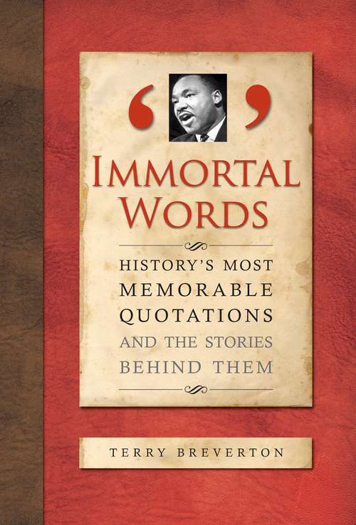 Book cover of Immortal Words
