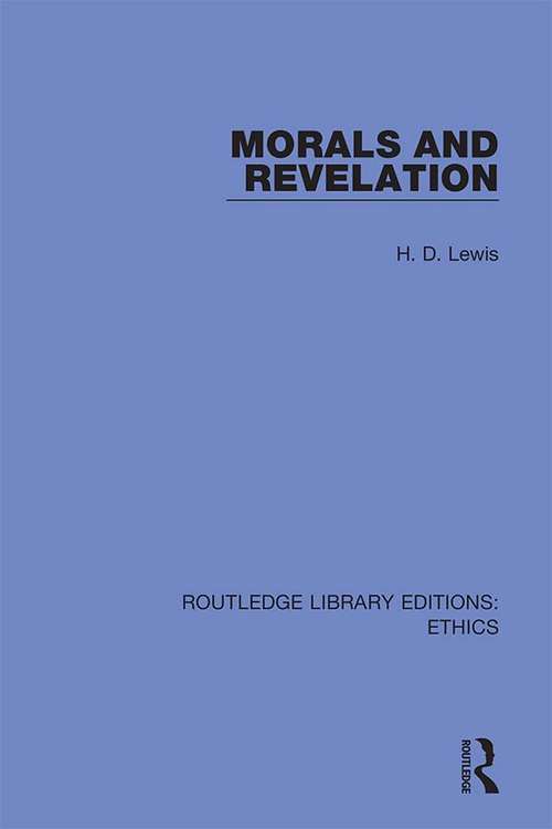 Book cover of Morals and Revelation