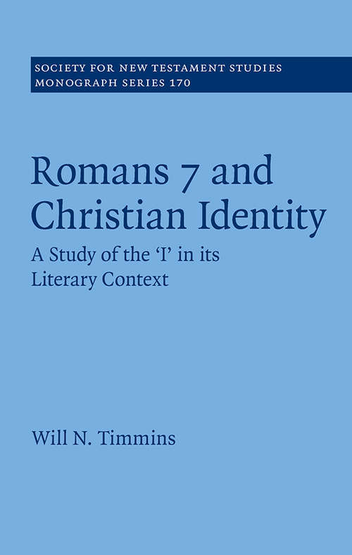 Book cover of Society for New Testament Studies: Romans 7 and Christian Identity