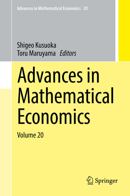 Book cover of Advances in Mathematical Economics Volume 15
