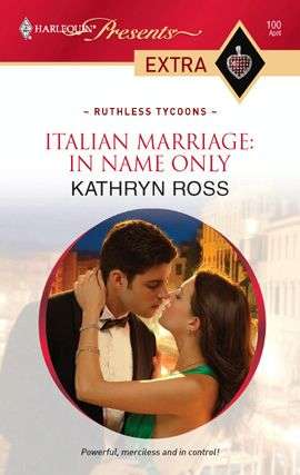 Book cover of Italian Marriage: In Name Only