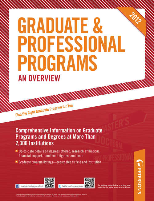 Book cover of Peterson's Graduate & Professional Programs: An Overview 2012