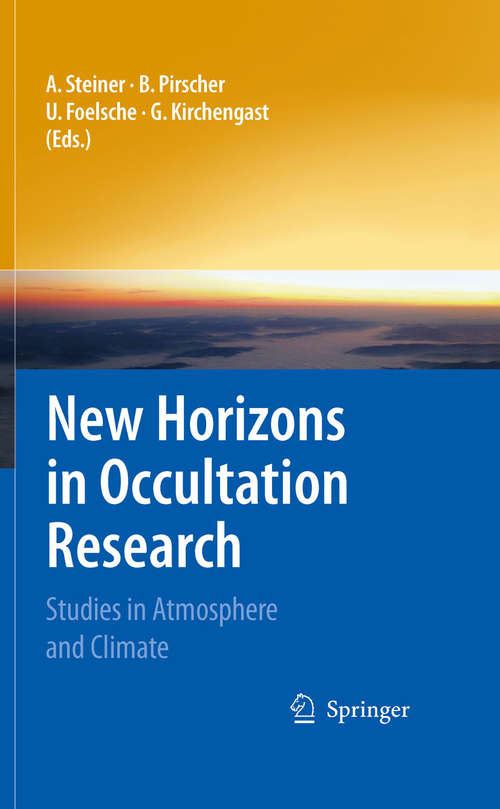 Book cover of New Horizons in Occultation Research