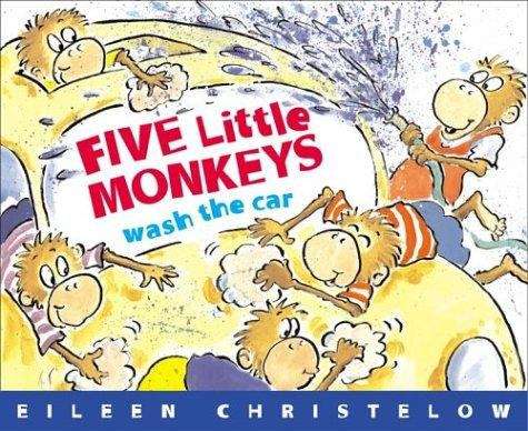 Book cover of Five Little Monkeys Wash the Car