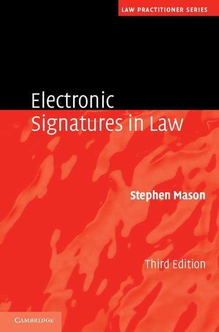 Book cover of Electronic Signatures in Law