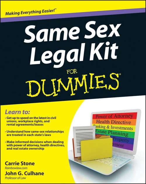 Book cover of Same Sex Legal Kit For Dummies