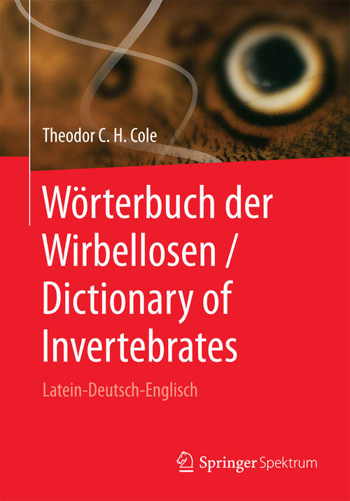 Book cover of Wörterbuch der Wirbellosen / Dictionary of Invertebrates