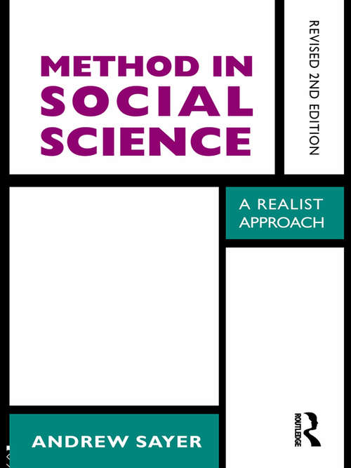 Book cover of Method in Social Science: Revised 2nd Edition