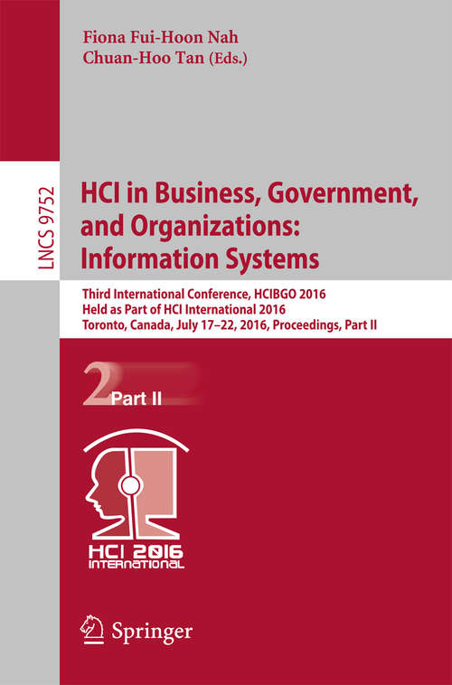 HCI in Business, Government, and Organizations