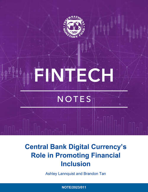Book cover of Central Bank Digital Currency's Role in Promoting Financial Inclusion (Fintech Notes Ser.)