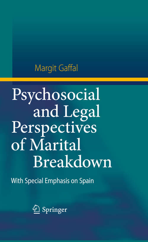 Book cover of Psychosocial and Legal Perspectives of Marital Breakdown