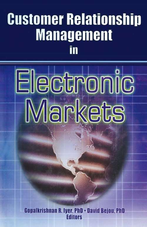 Book cover of Customer Relationship Management in Electronic Markets