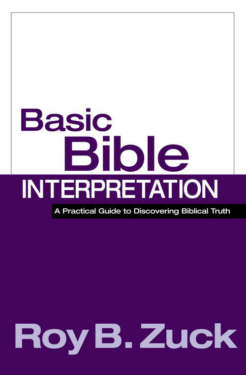 Book cover of Basic Bible Interpretation