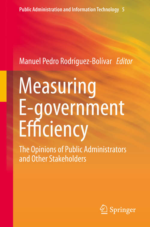 Book cover of Measuring E-government Efficiency
