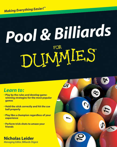 Book cover of Pool and Billiards For Dummies