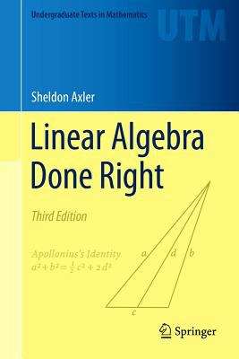 Book cover of Linear Algebra Done Right (Third Edition)