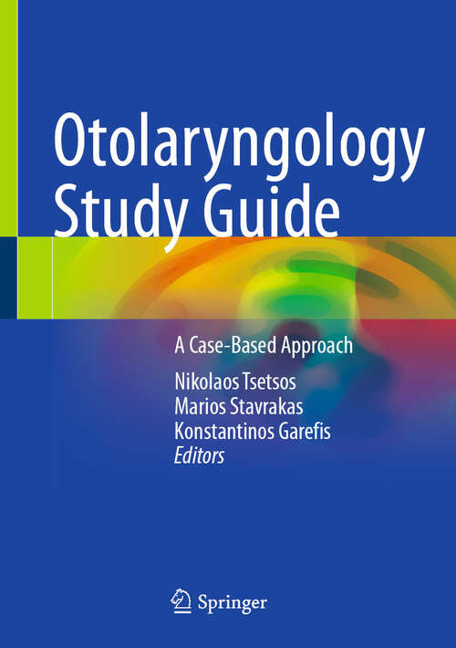 Book cover of Otolaryngology Study Guide: A Case-Based Approach