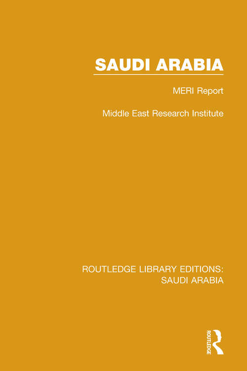 Saudi Arabia (RLE Saudi Arabia): MERI Report