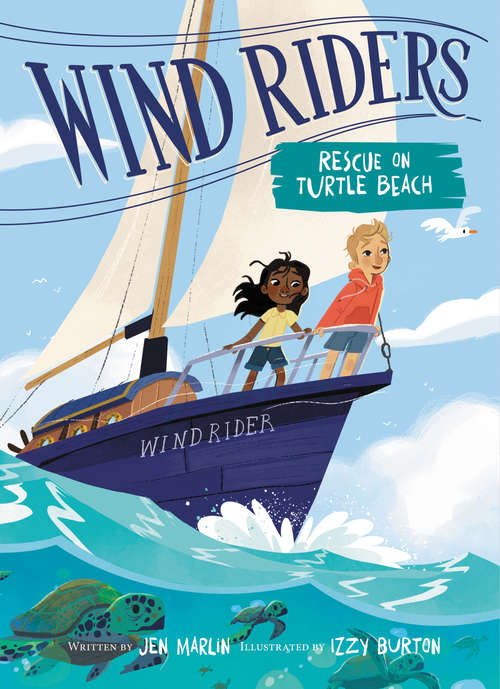 Book cover of Wind Riders: Rescue on Turtle Beach (Wind Riders #1)