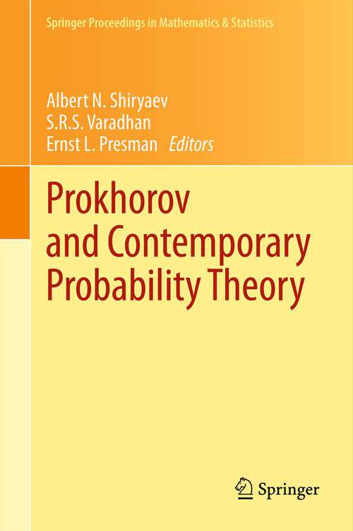 Book cover of Prokhorov and Contemporary Probability Theory