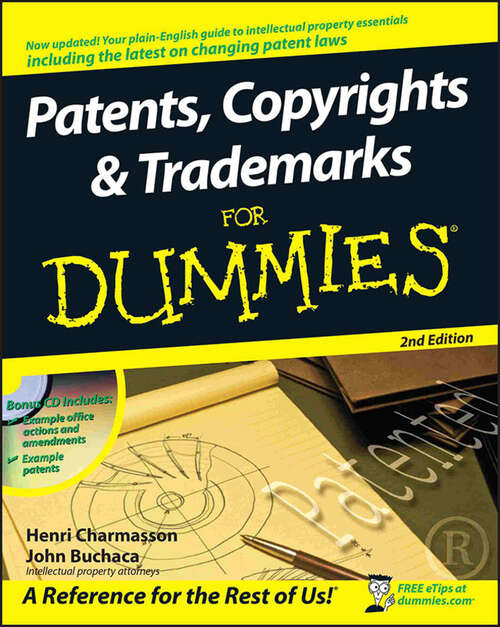Book cover of Patents, Copyrights & Trademarks For Dummies