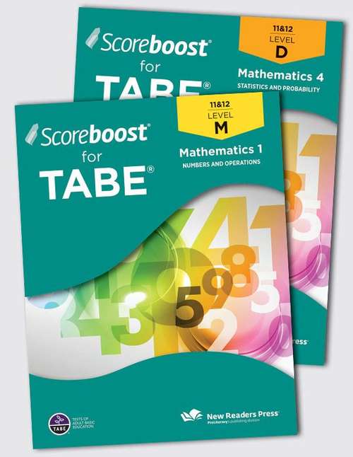 Book cover of Scoreboost for TABE Test Prep Math Level D: 4: Statistics And Probability