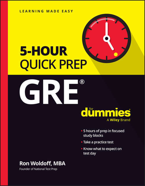 Book cover of GRE 5-Hour Quick Prep For Dummies
