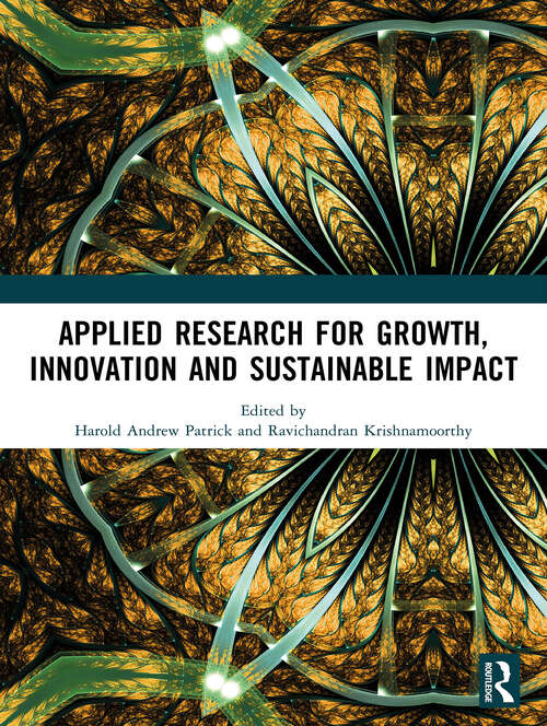 Book cover of Applied Research for Growth, Innovation and Sustainable Impact (1)