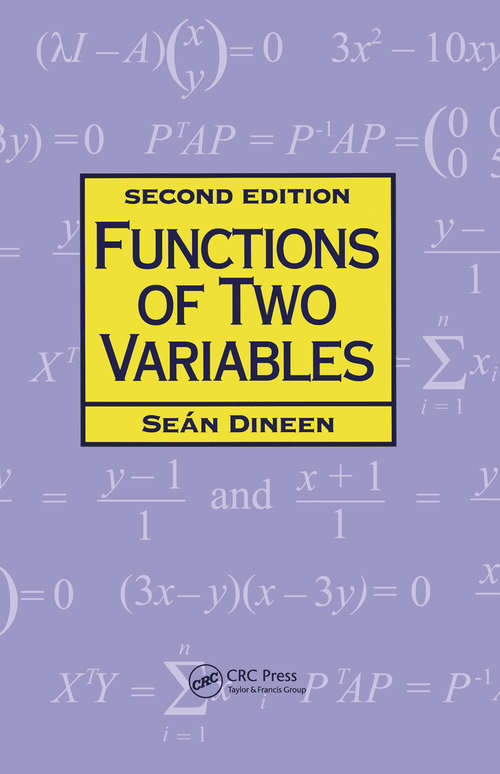 Book cover of Functions of Two Variables (Second Edition)