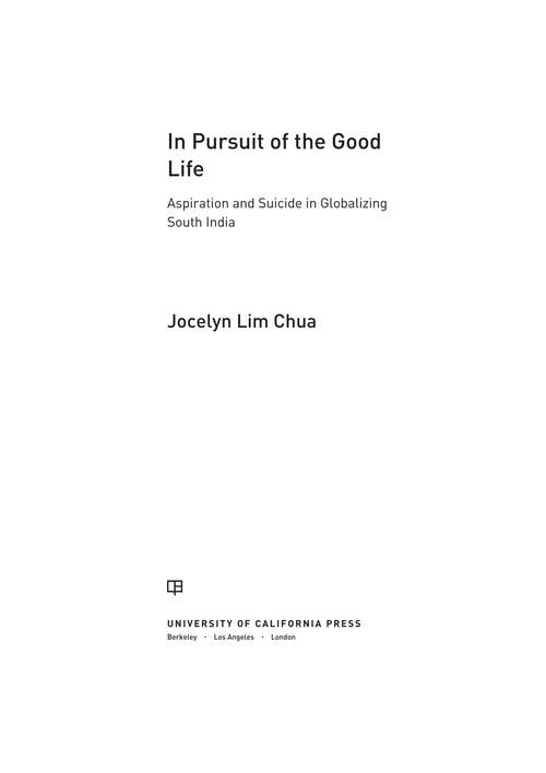Book cover of In Pursuit of the Good Life