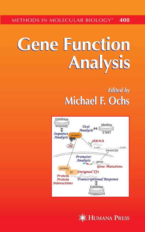 Book cover of Gene Function Analysis