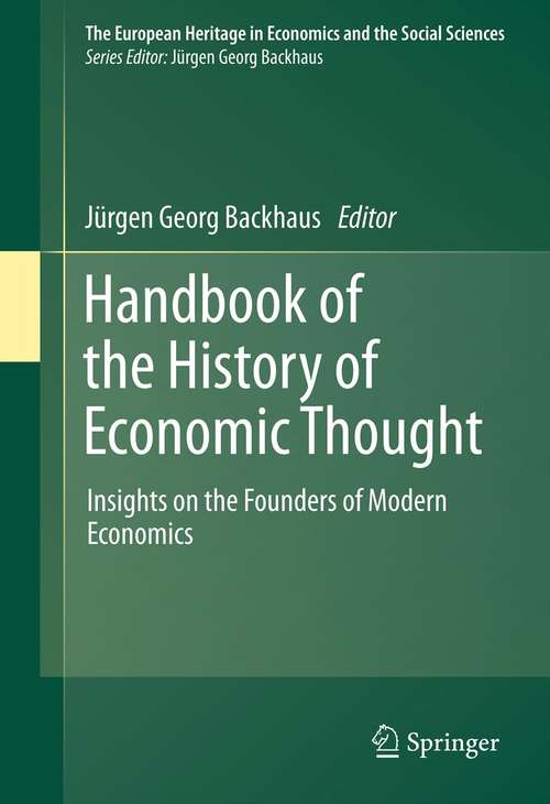 Book cover of Handbook of the History of Economic Thought
