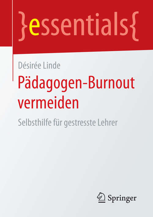 Book cover of Pädagogen-Burnout vermeiden