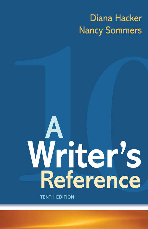 Book cover of A Writer's Reference (Tenth Edition)