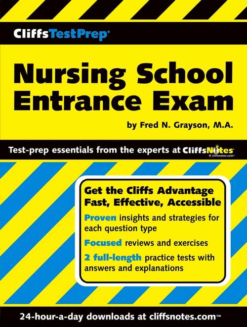 Book cover of CliffsTestPrep Nursing School Entrance Exam