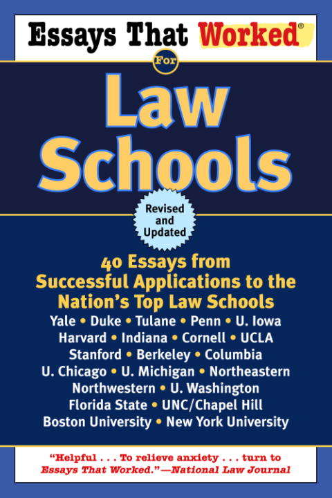 Book cover of Essays That Worked for Law Schools (Revised)