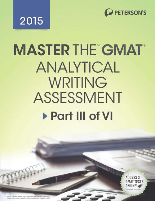 Book cover of Master the GMAT: GMAT Analytical Writing Assesment