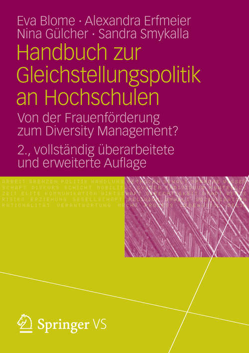 Book cover of Handbuch zur Gleichstellungspolitik an Hochschulen