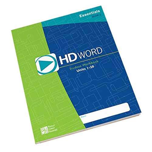 Book cover of HD Word Essentials Student Workbook 1 UNITS 1 to 20