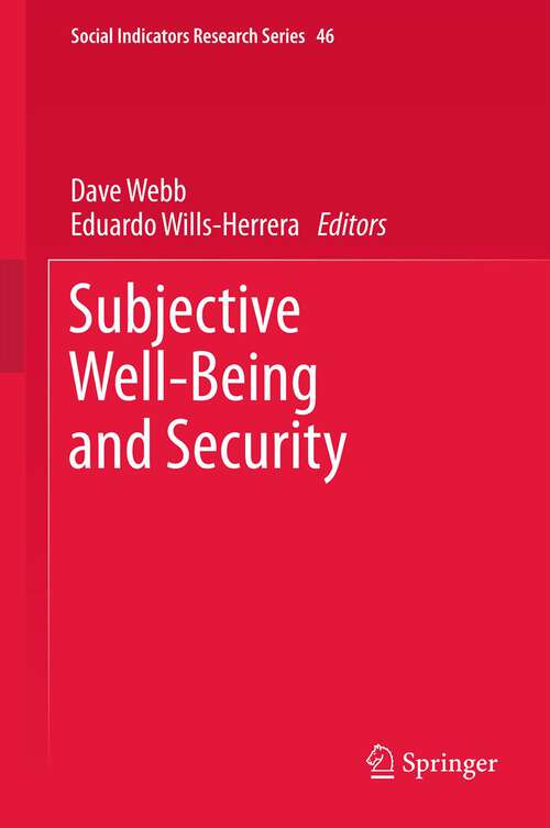 Book cover of Subjective Well-Being and Security
