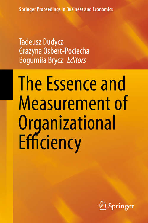 Book cover of The Essence and Measurement of Organizational Efficiency