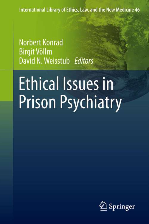Book cover of Ethical Issues in Prison Psychiatry