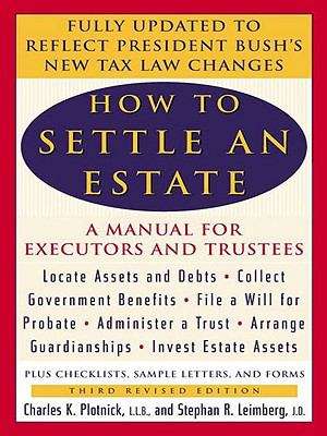 Book cover of How to Settle an Estate