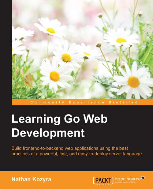 Book cover of Learning Go Web Development