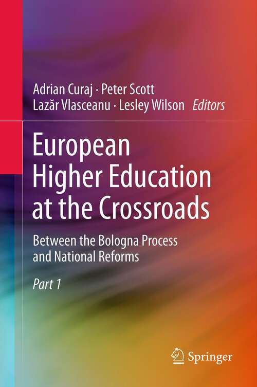 Book cover of European Higher Education at the Crossroads