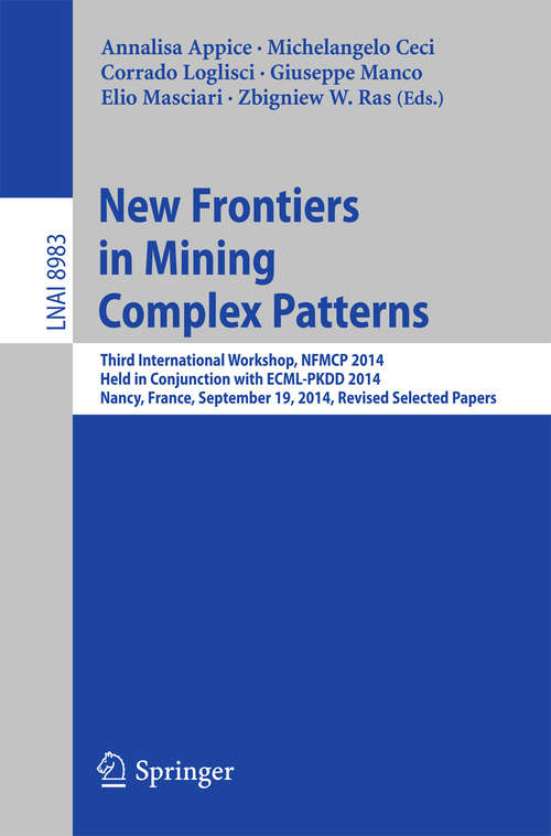 Book cover of New Frontiers in Mining Complex Patterns