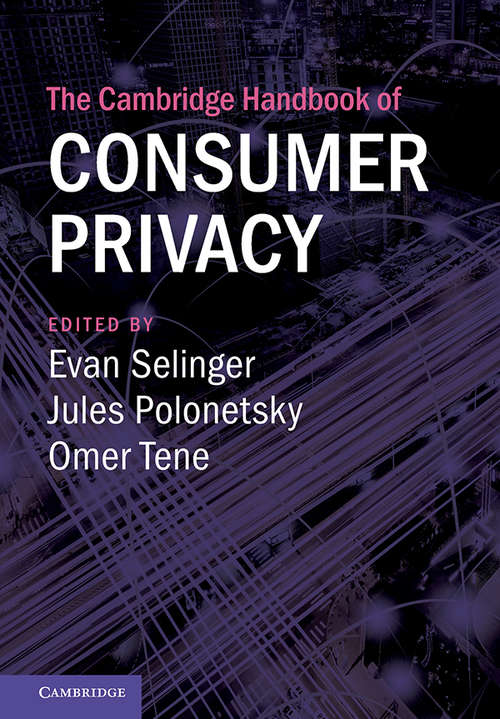 Book cover of The Cambridge Handbook of Consumer Privacy